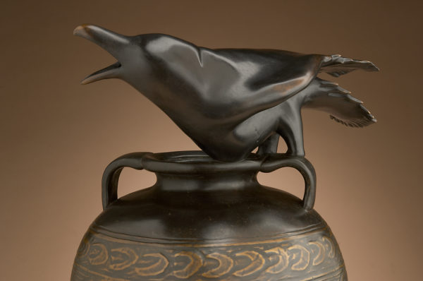 "Raven Jar with Incised Drawing" 5 of 12